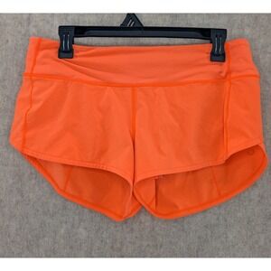 Lululemon Speed Up Low-Rise Lined Short 2.5 Neon Orange Womens Size 8